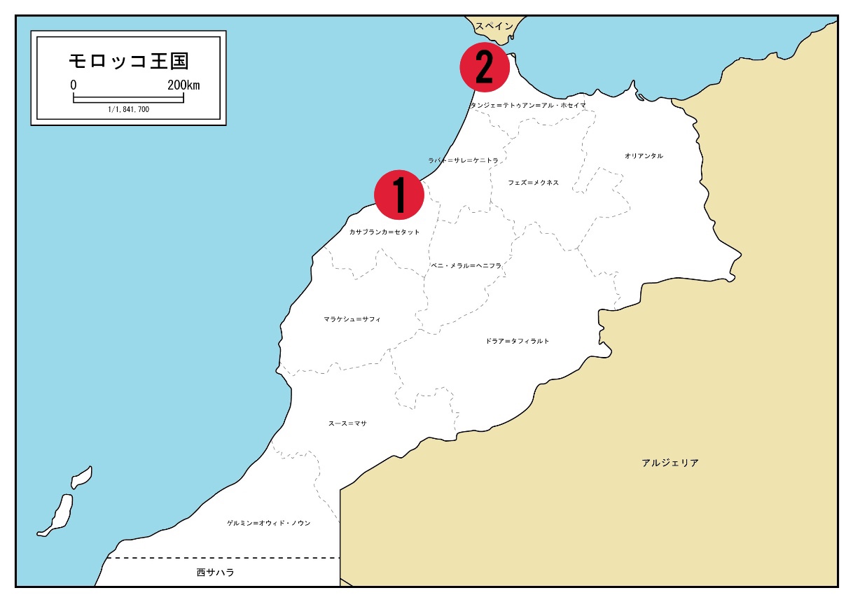 モロッコを旅する 北の港街 タンジェ 対岸のスペインとジブラルタ海峡 コジマ先生アフリカへ行く